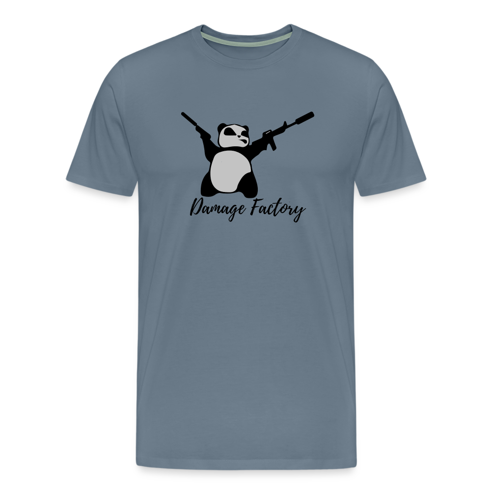 DF: Angry Panda Men's Premium T-Shirt - steel blue