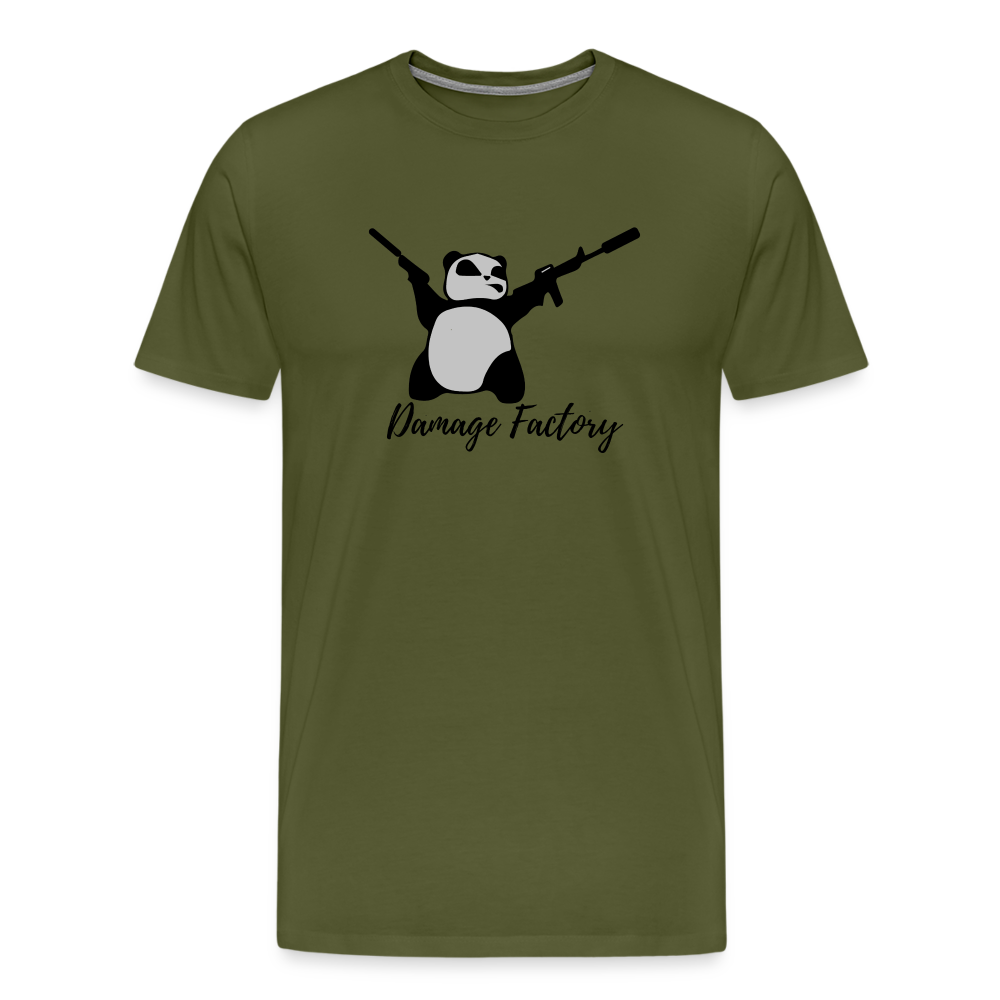 DF: Angry Panda Men's Premium T-Shirt - olive green