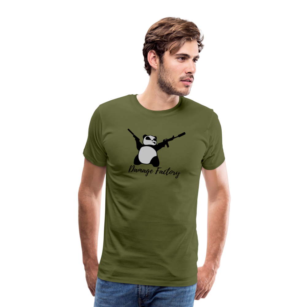 DF: Angry Panda Men's Premium T-Shirt - olive green