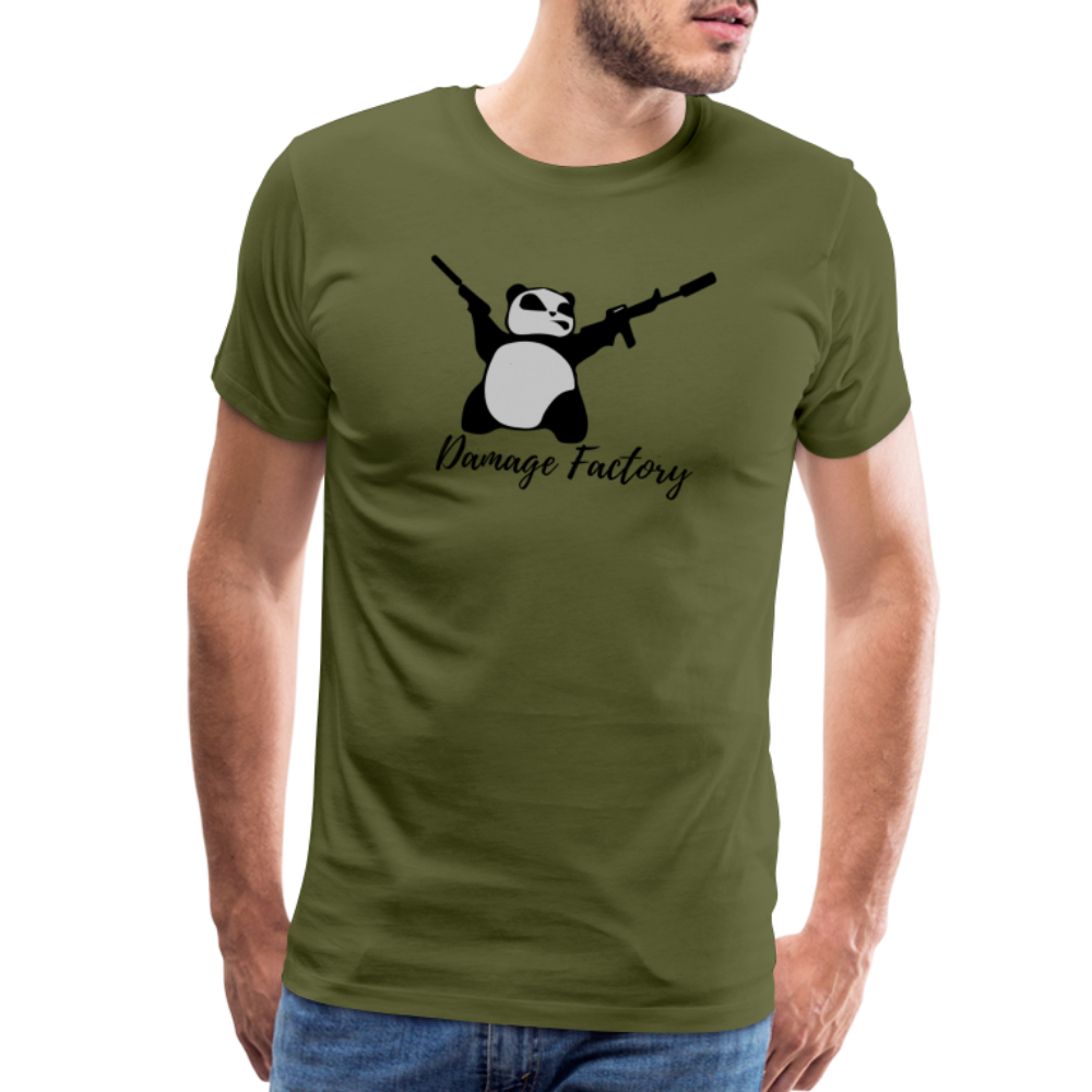 DF: Angry Panda Men's Premium T-Shirt - olive green